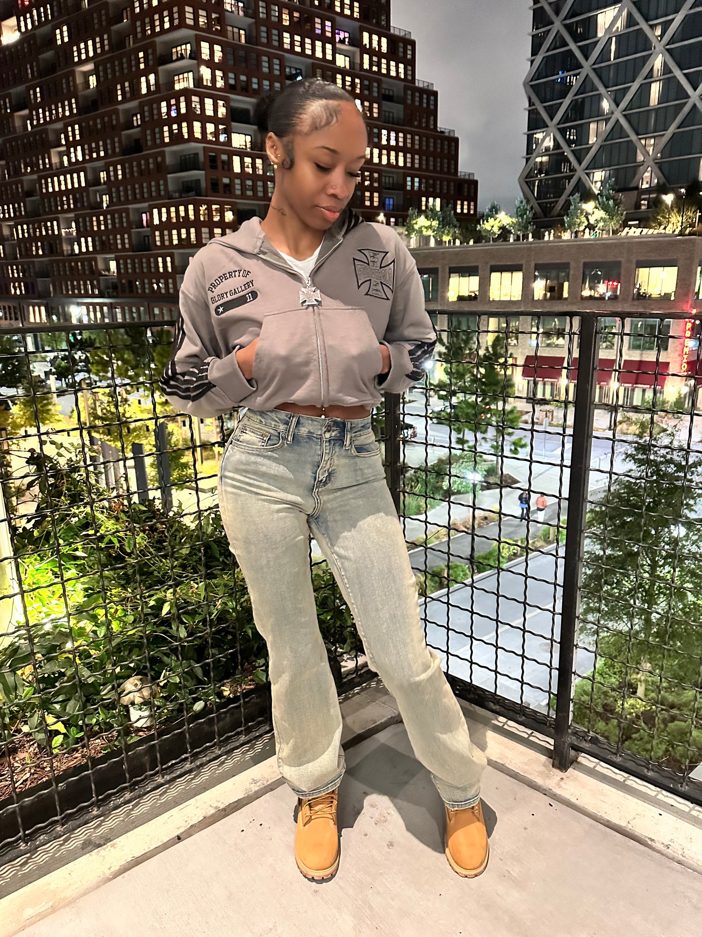 Gray GG Striped Zipup (V1 sizing)