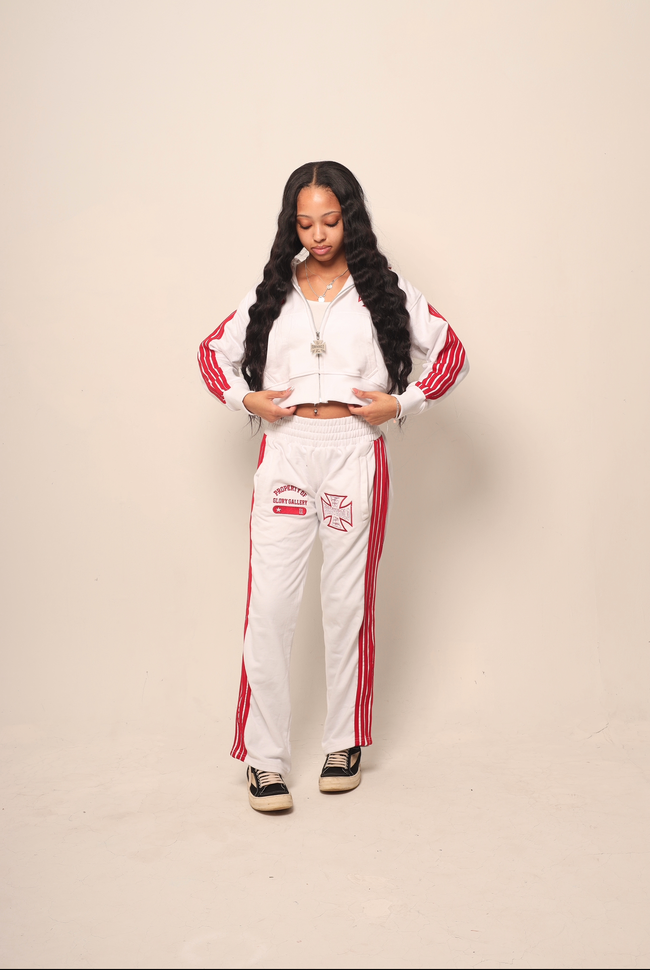White GG Striped Sets