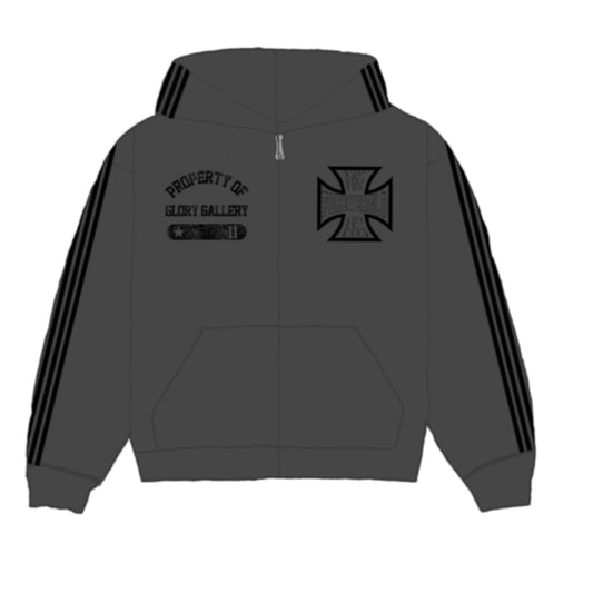 Gray GG Striped Zipup (V1 sizing)