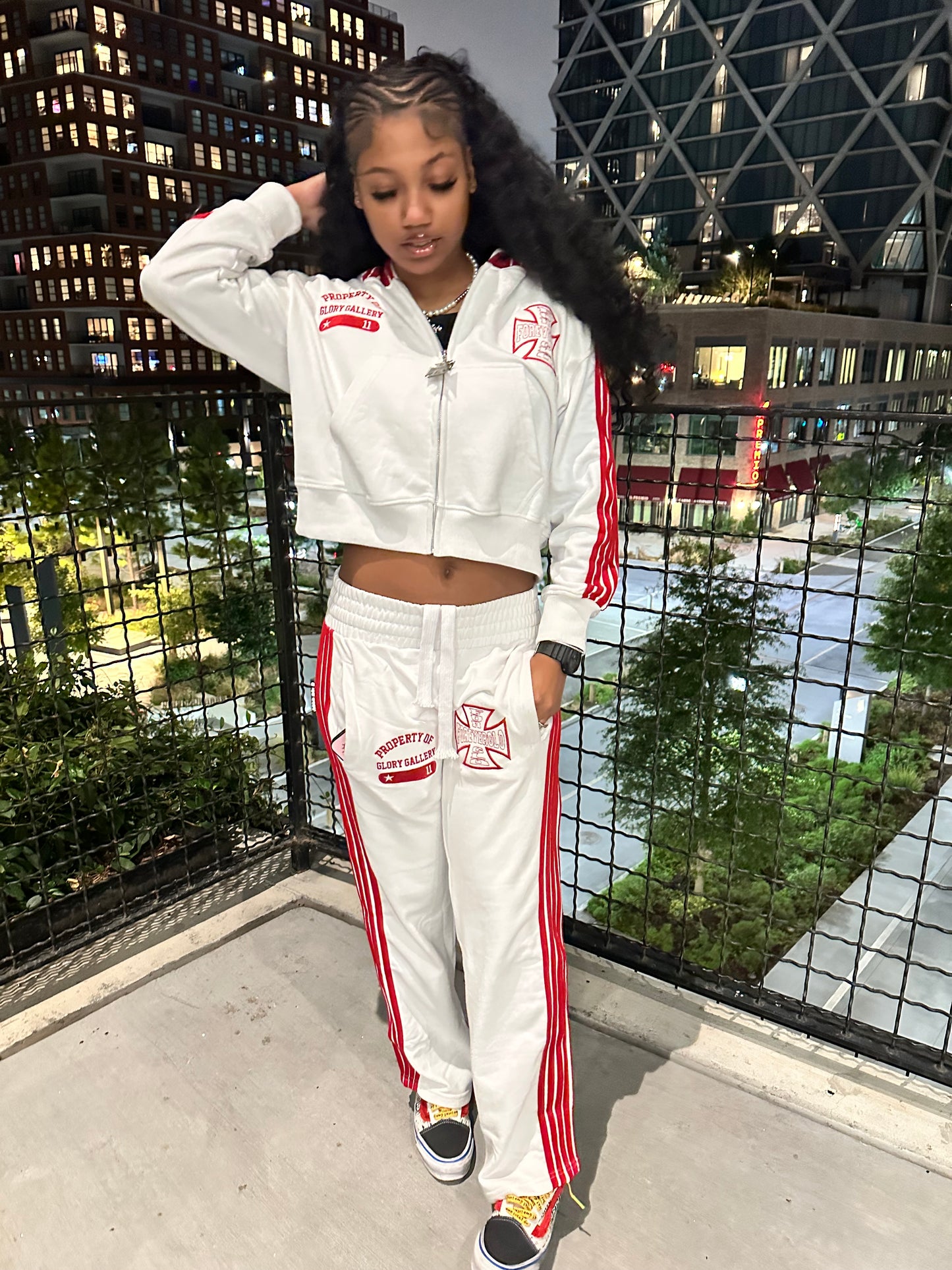 White GG Striped Sets