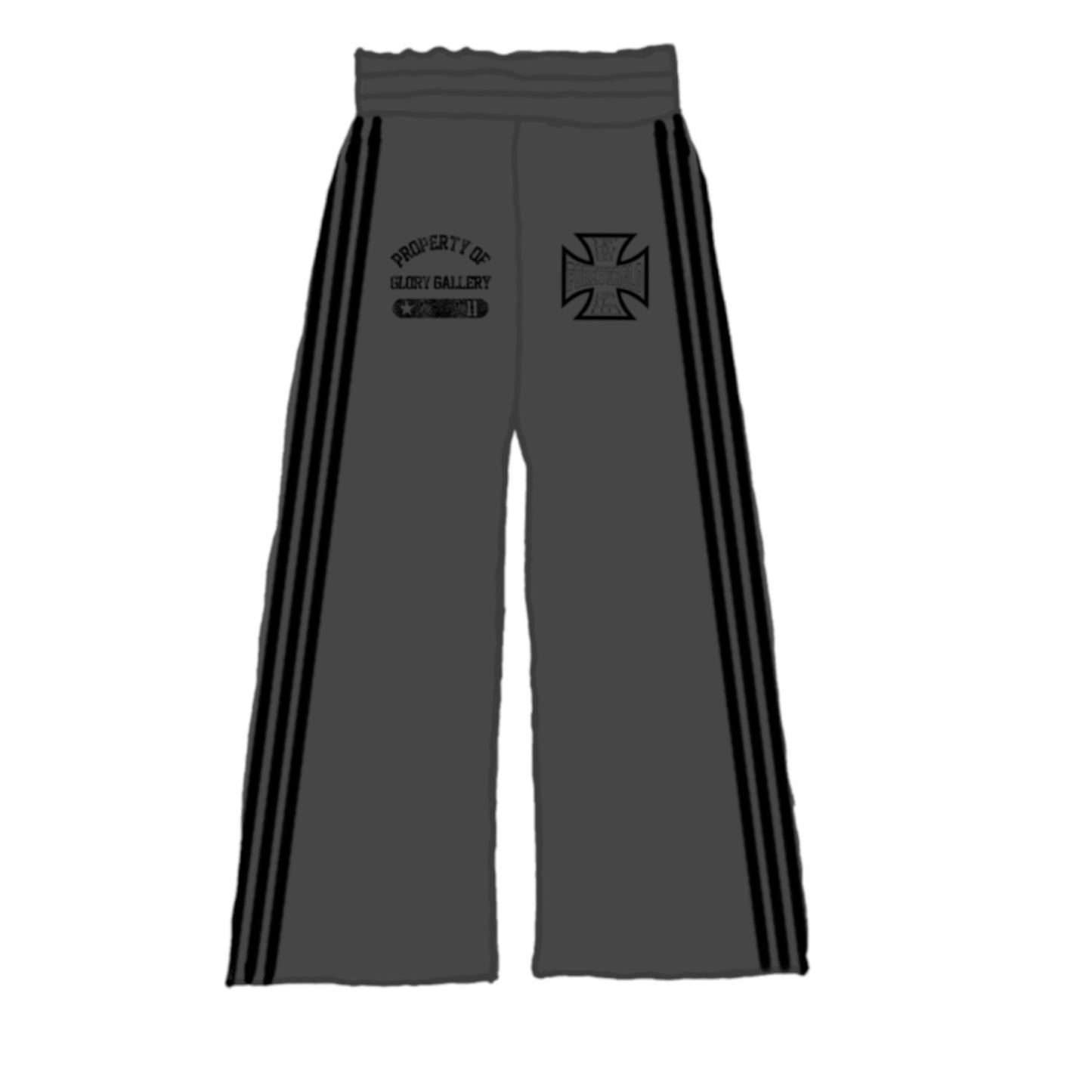 Gray GG Striped Pants