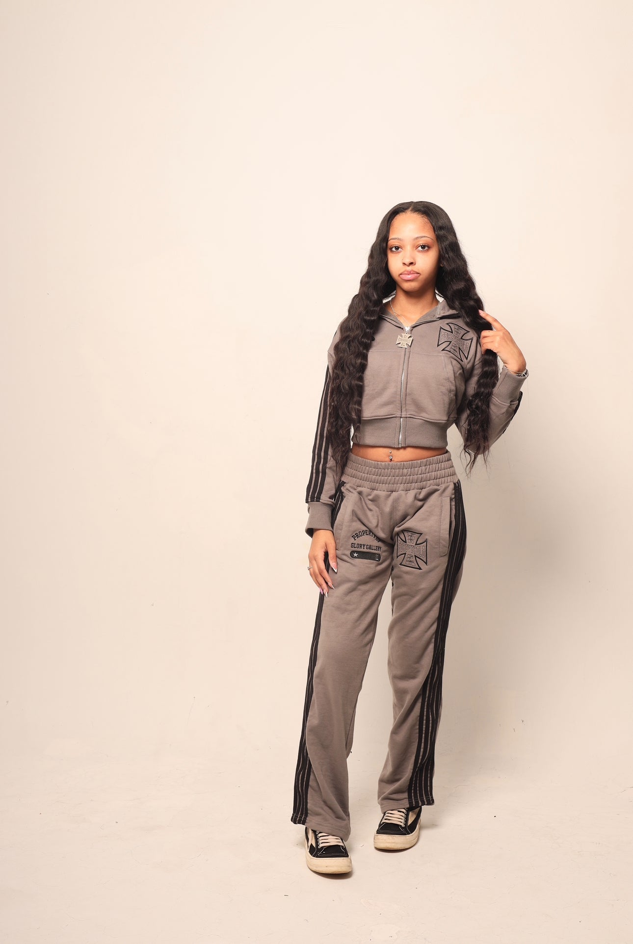 Gray GG Striped Sets