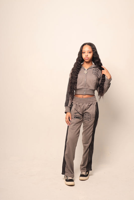 Gray GG Striped Pants